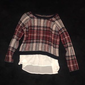 COMO BLACK sweater with built in loose top